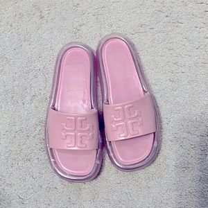 Tory burch bubble jelly slide size 8